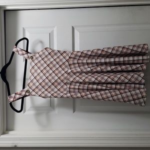 🎀 Girl’s Pink & Black Plaid Dress – Size 12 (L) 🎀